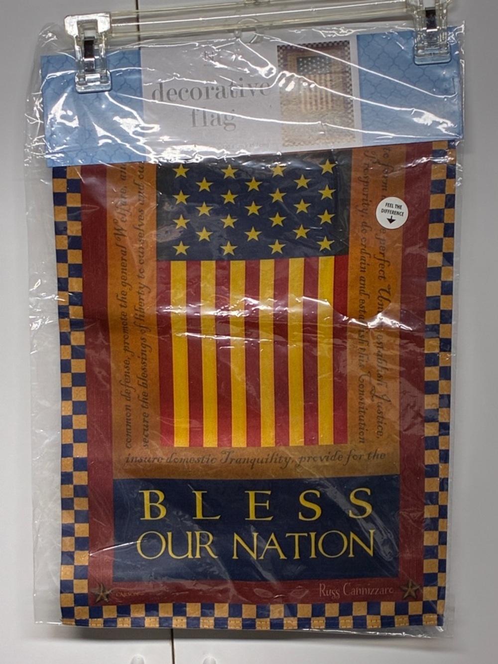 Bless Our Nation Patriotic Garden Flag Double Sided Americana Decor 12x18